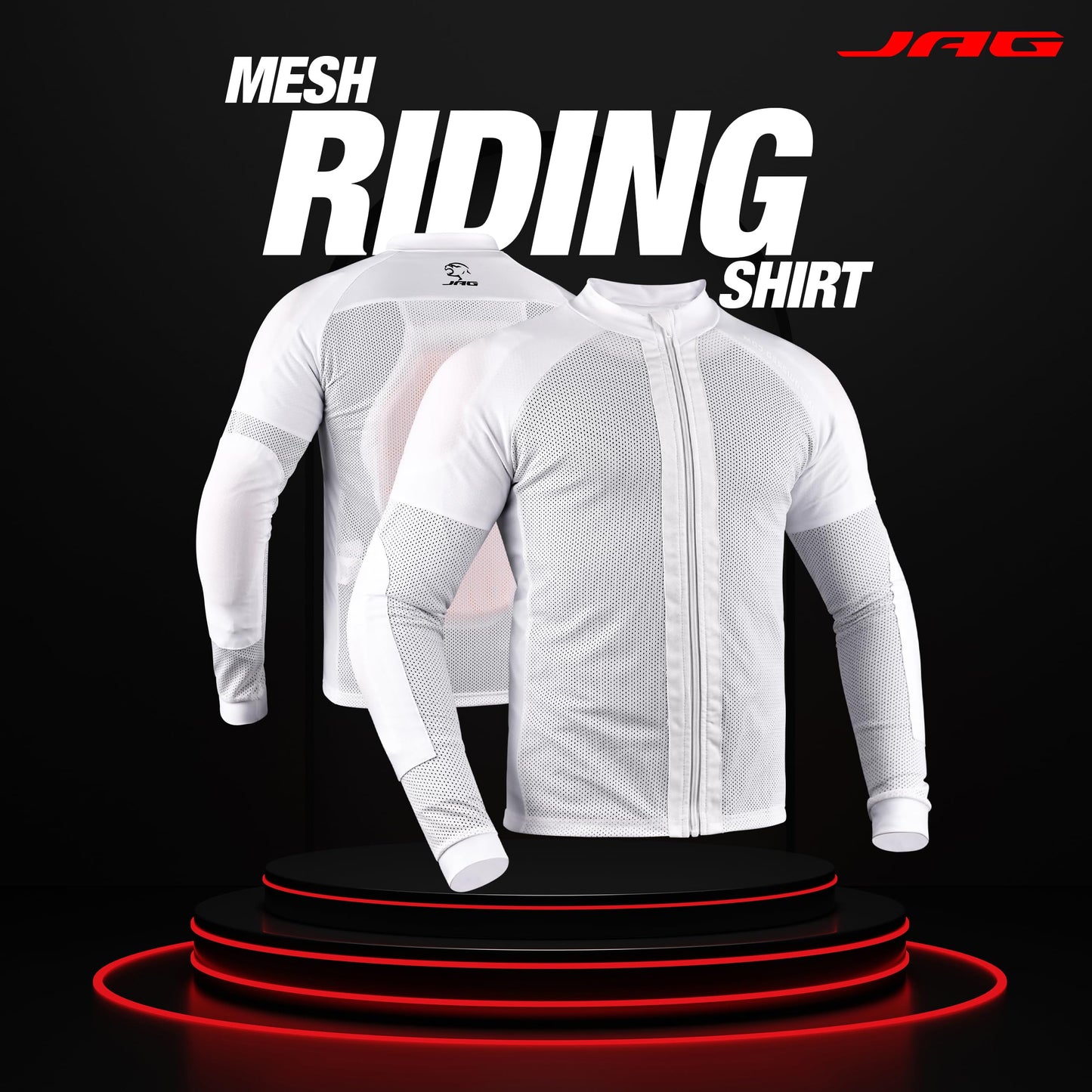 JAG Mesh Motorcycle Protective Shirt, Summer Riding Shirt for Men & Women