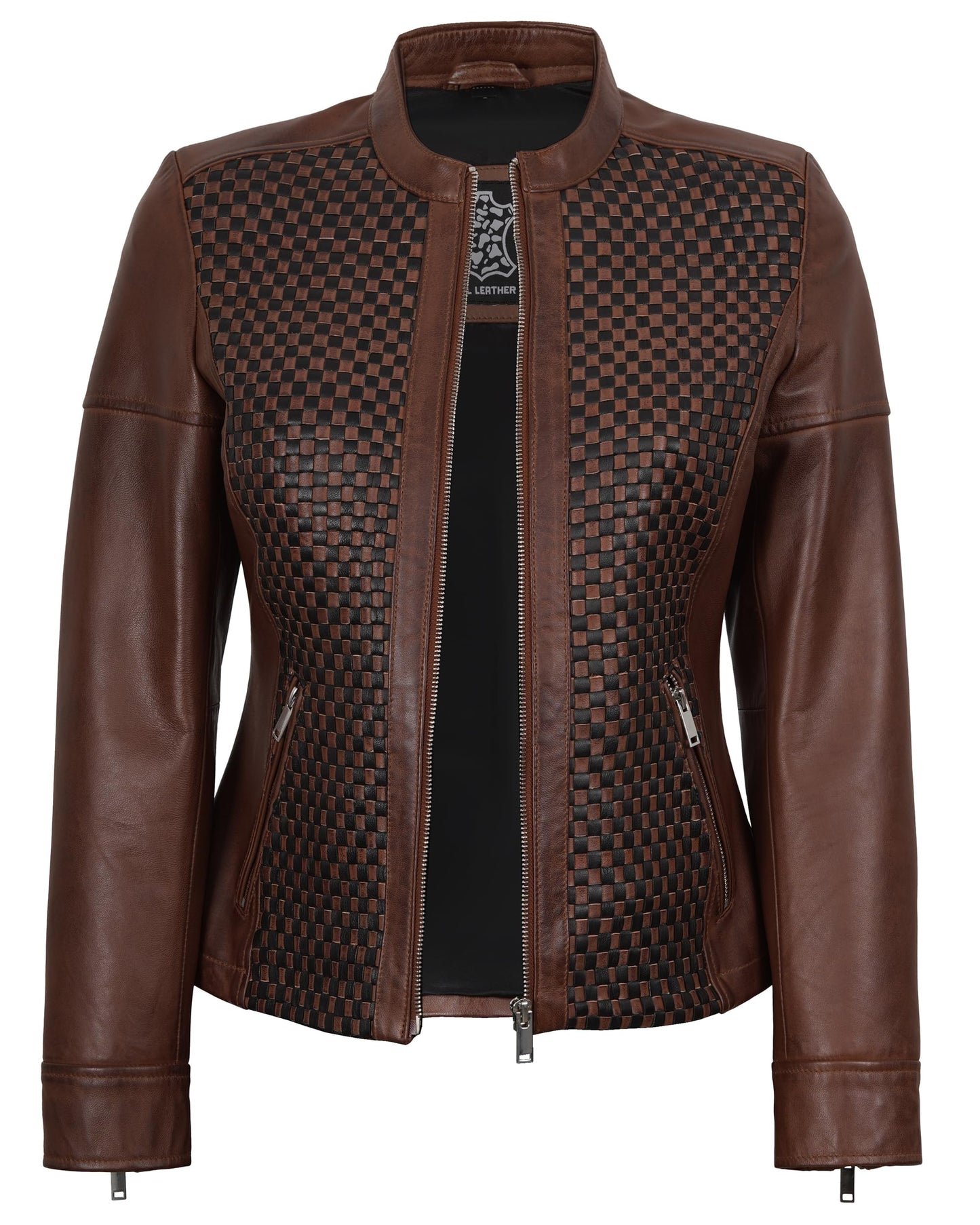Decrum Brown Leather Jacket Women | [1311532] Maude Brown, S