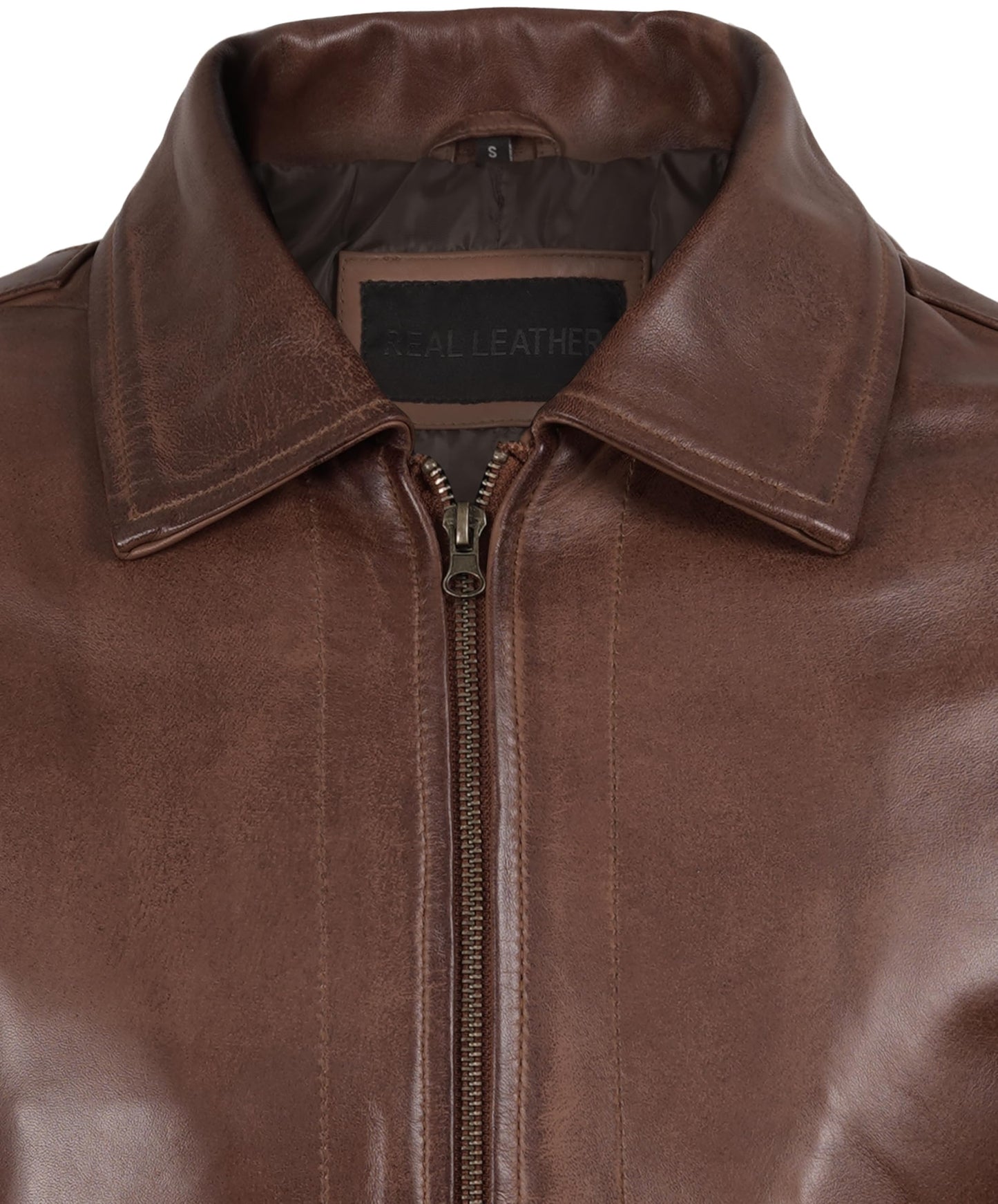 fjackets Mens Leather Jacket - Real Leather Jackets For Men - Motorcycle Leather Jacket Men Wiiick Cognac |[1100375], XL