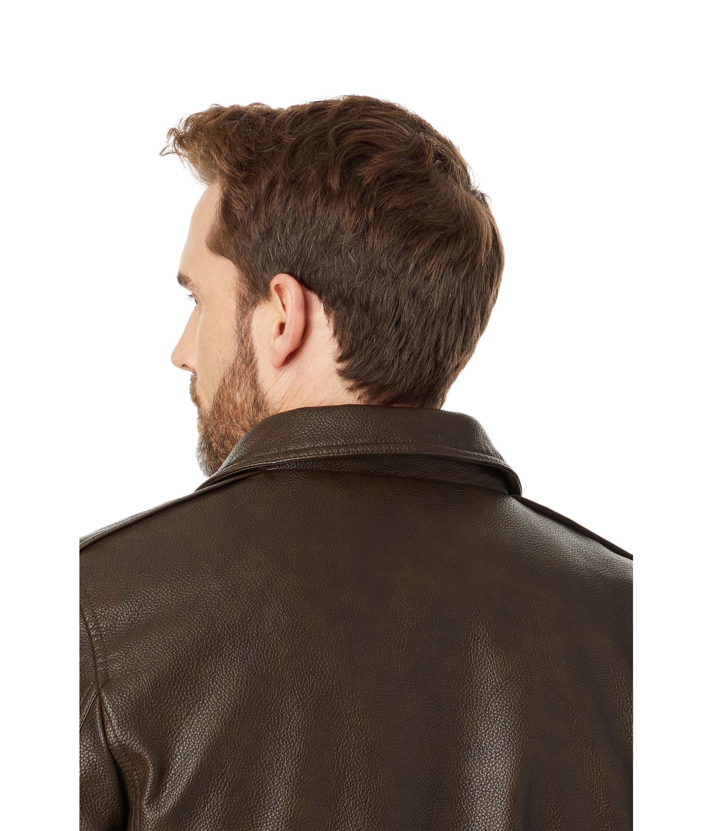 Levi's Men's Faux Leather Aviator Bomber Jacket with Sherpa Collar, Brown, Small