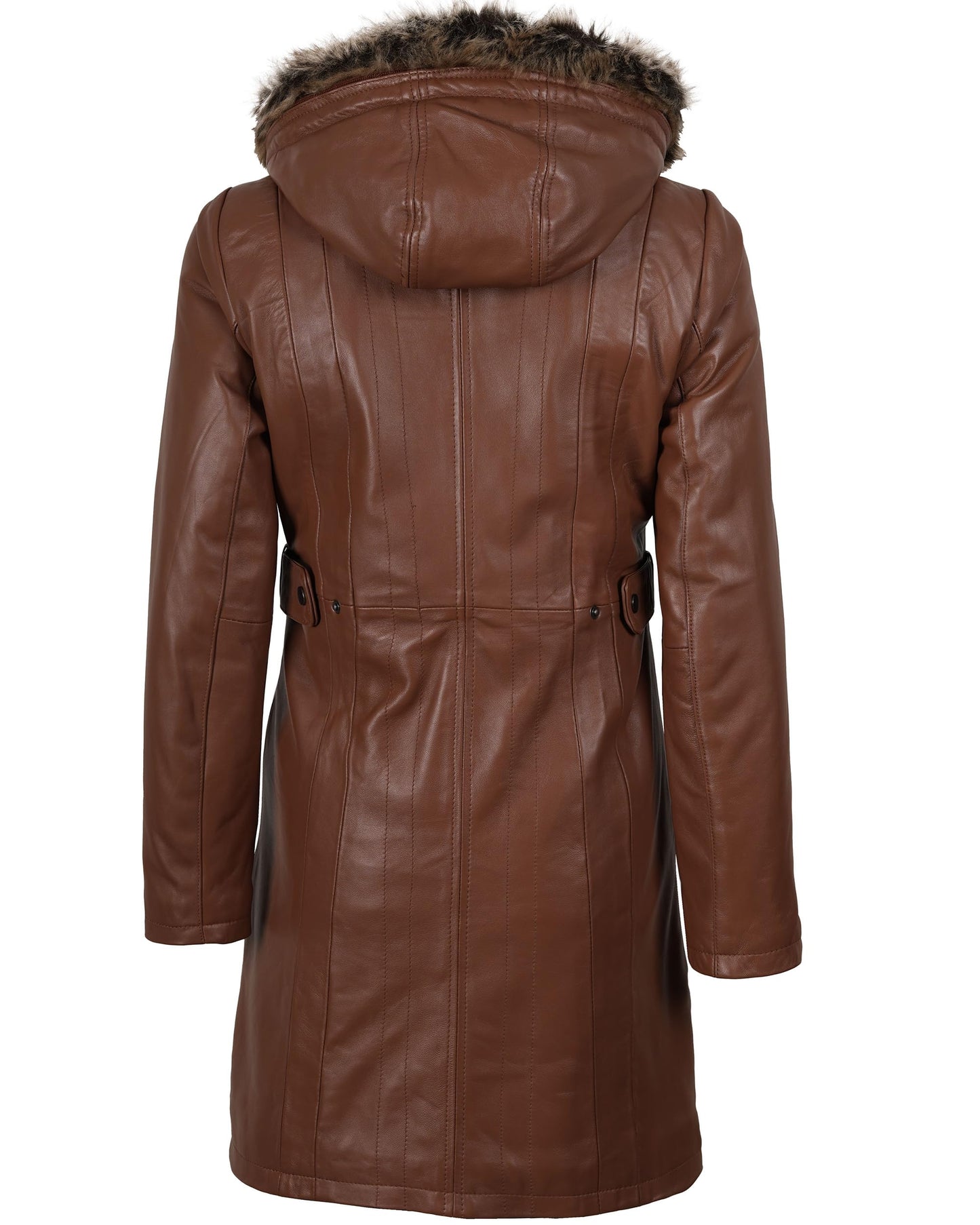 fjackets Disc Women Long Coat - Real Rambskin Leather Zip Up Hoodie Womens Jackets | [1309384] Jean Shearling, L