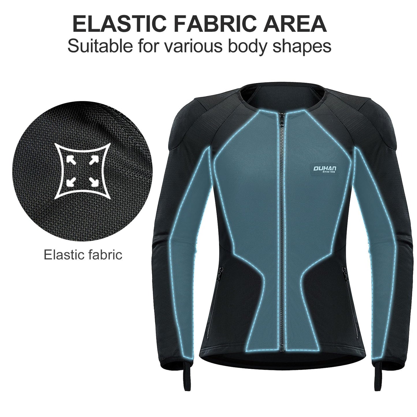 DUHAN Womens Motorcycle Riding Jacket Summer Mesh Motorcycle Shirt for All Seasons Powersports with CE Level 2 Armor