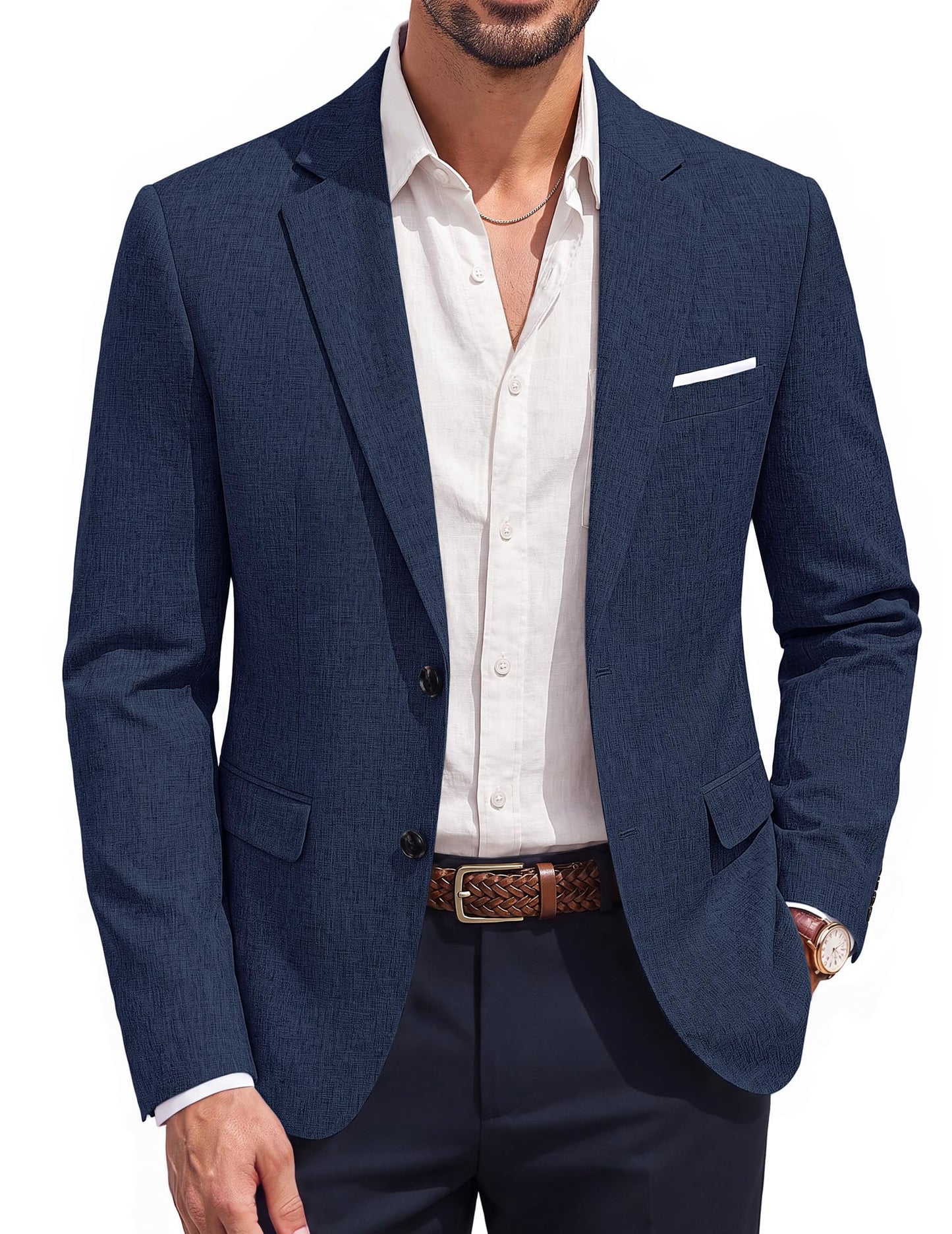 PJ PAUL JONES Men Casual Blazer Slim Fit Lightweight Sport Coats Texture