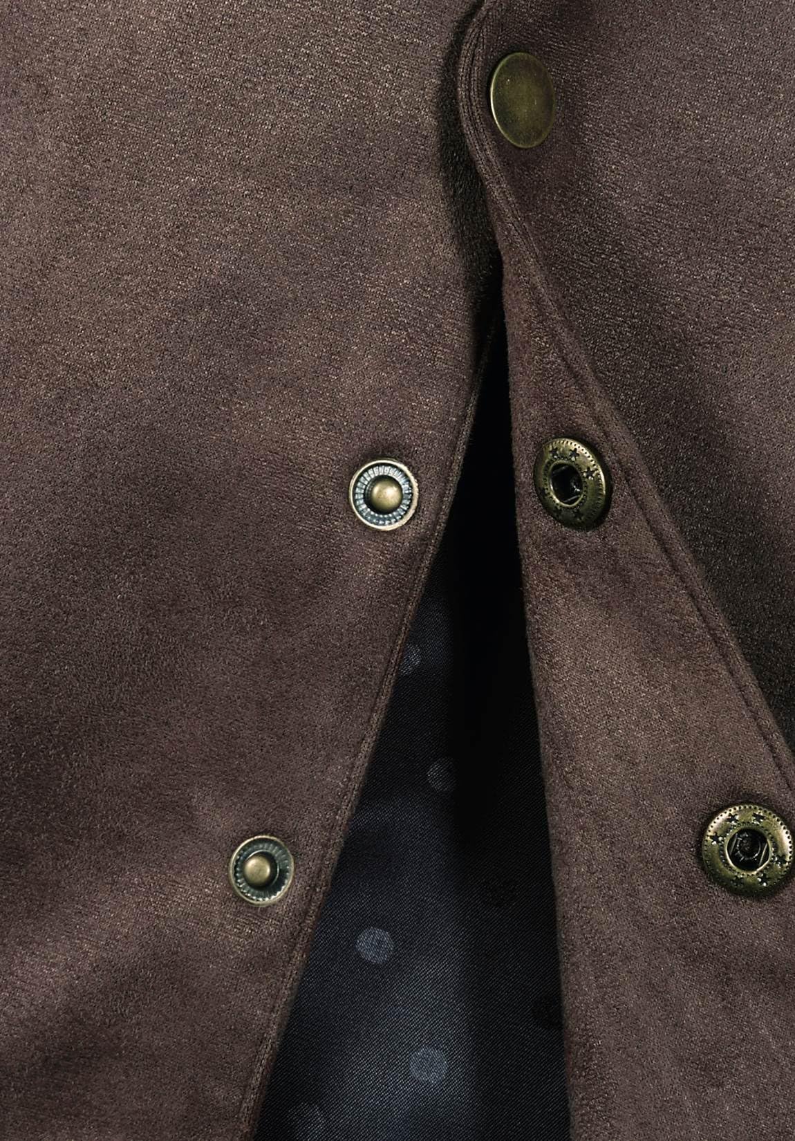 JULUOYIE Men's Suede Leather Vest Vintage Cowboy Waistcoats Wedding Slim Fit Sleeveless Jacket Brown