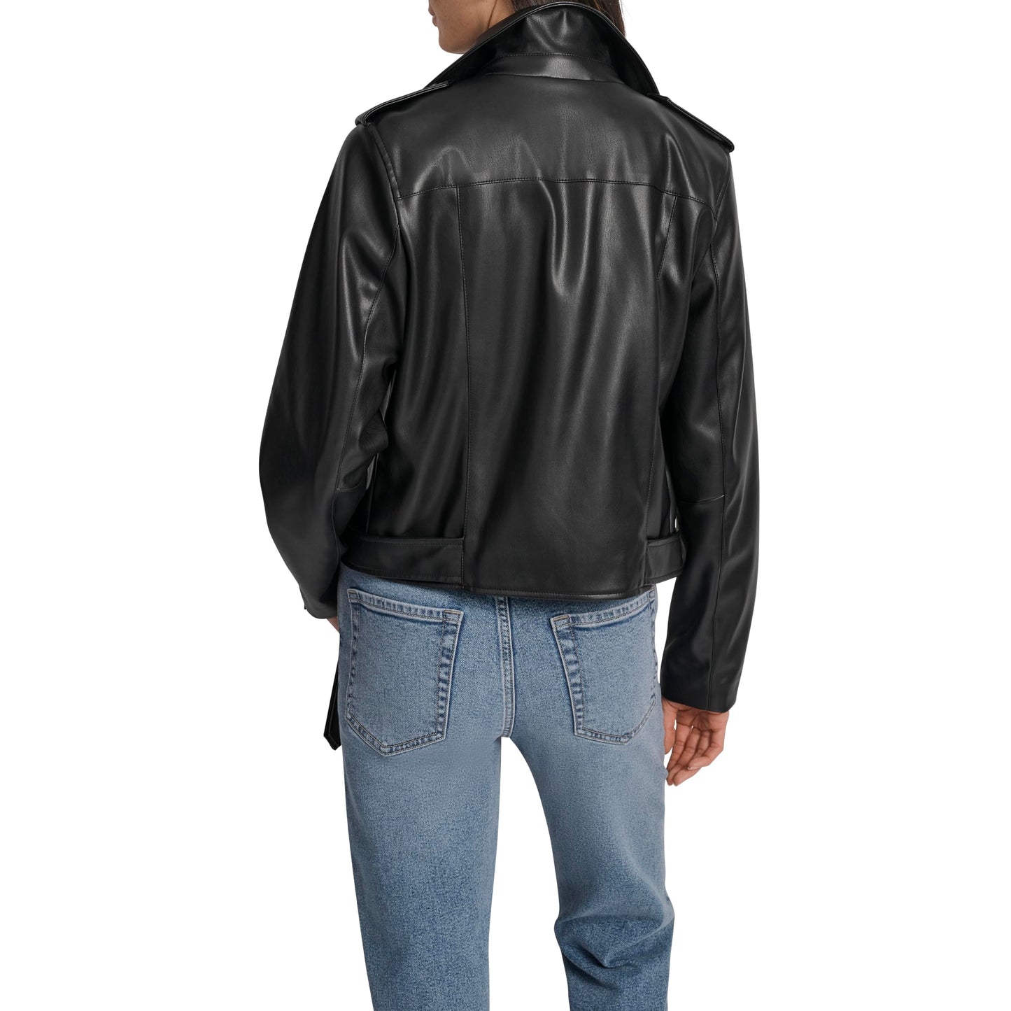 DKNY Women's Jeans Long Sleeve, Black, Small