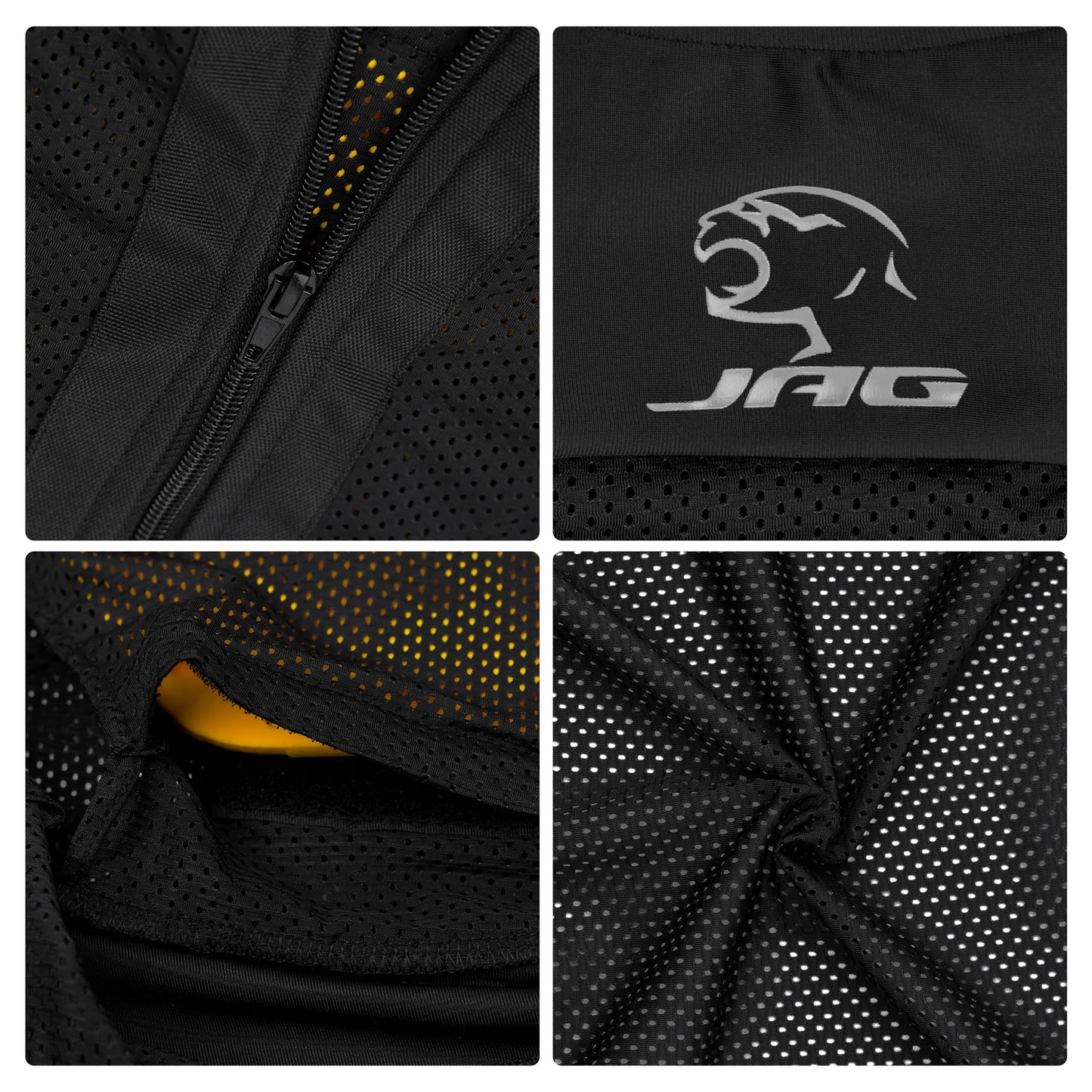 J.A.G. Motorcycle Mesh Shirt for Men with CE Certified Protective Padded Armors | All Season Motorcycle Riding Shirt Black