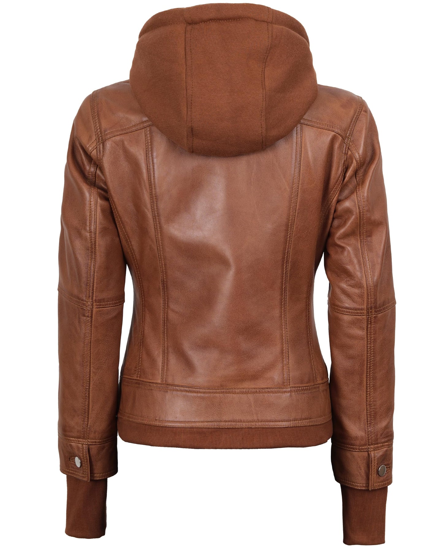 Decrum Disc Leather Jackets for Women - Womens Bomber Jacket | [1313686] Tralee Tan, 2XL