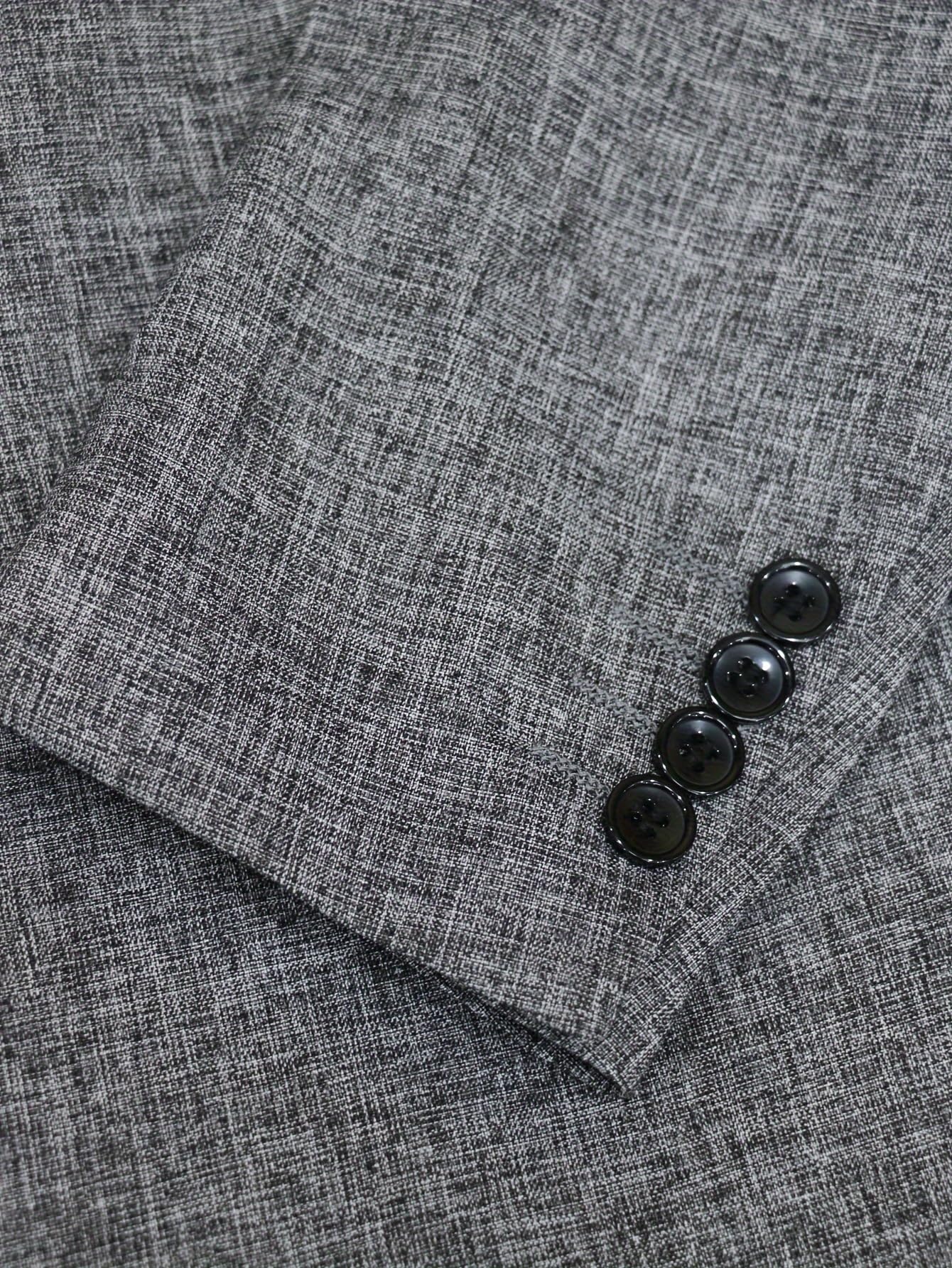 i · FineLong Men's Slim Fit Suit Jacket One Button Casual Lightweight Suit Daily Jacket Sport Coat Grey