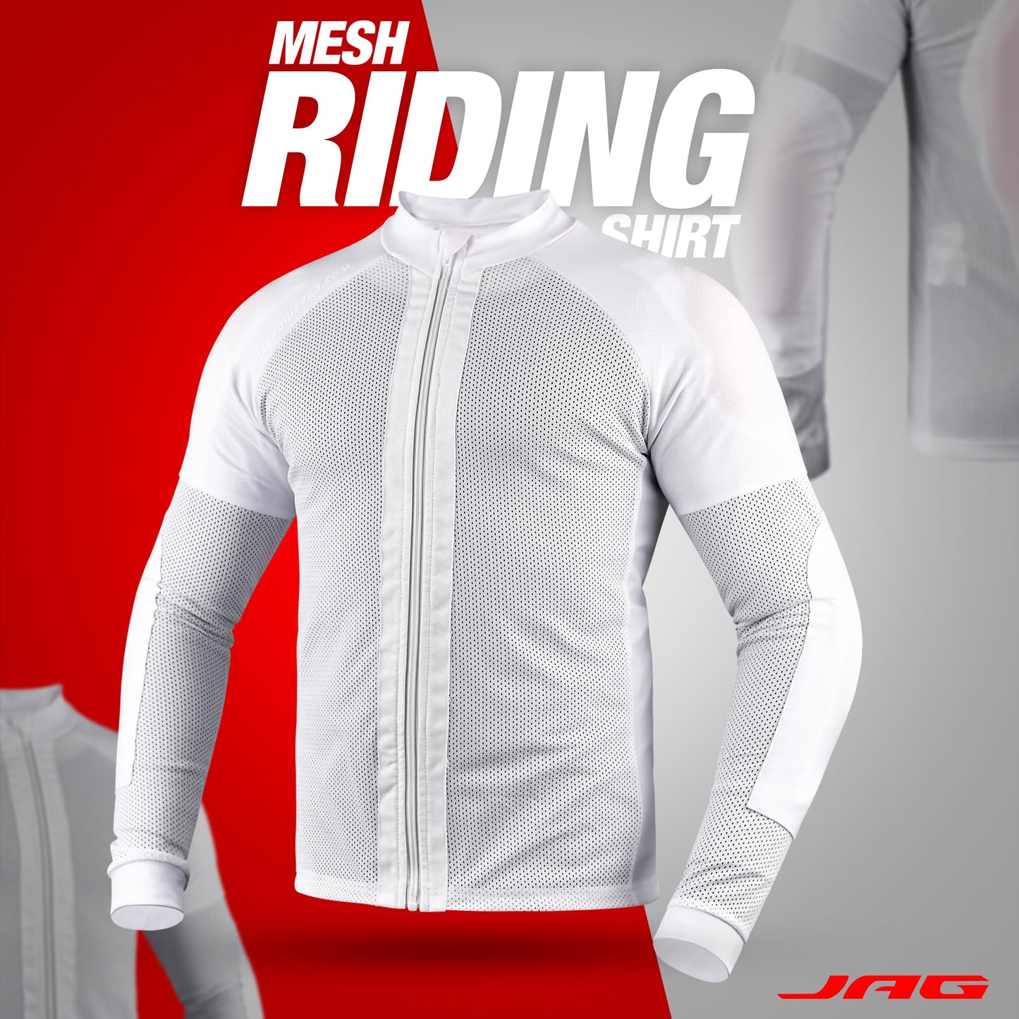 JAG Mesh Motorcycle Protective Shirt, Summer Riding Shirt for Men & Women