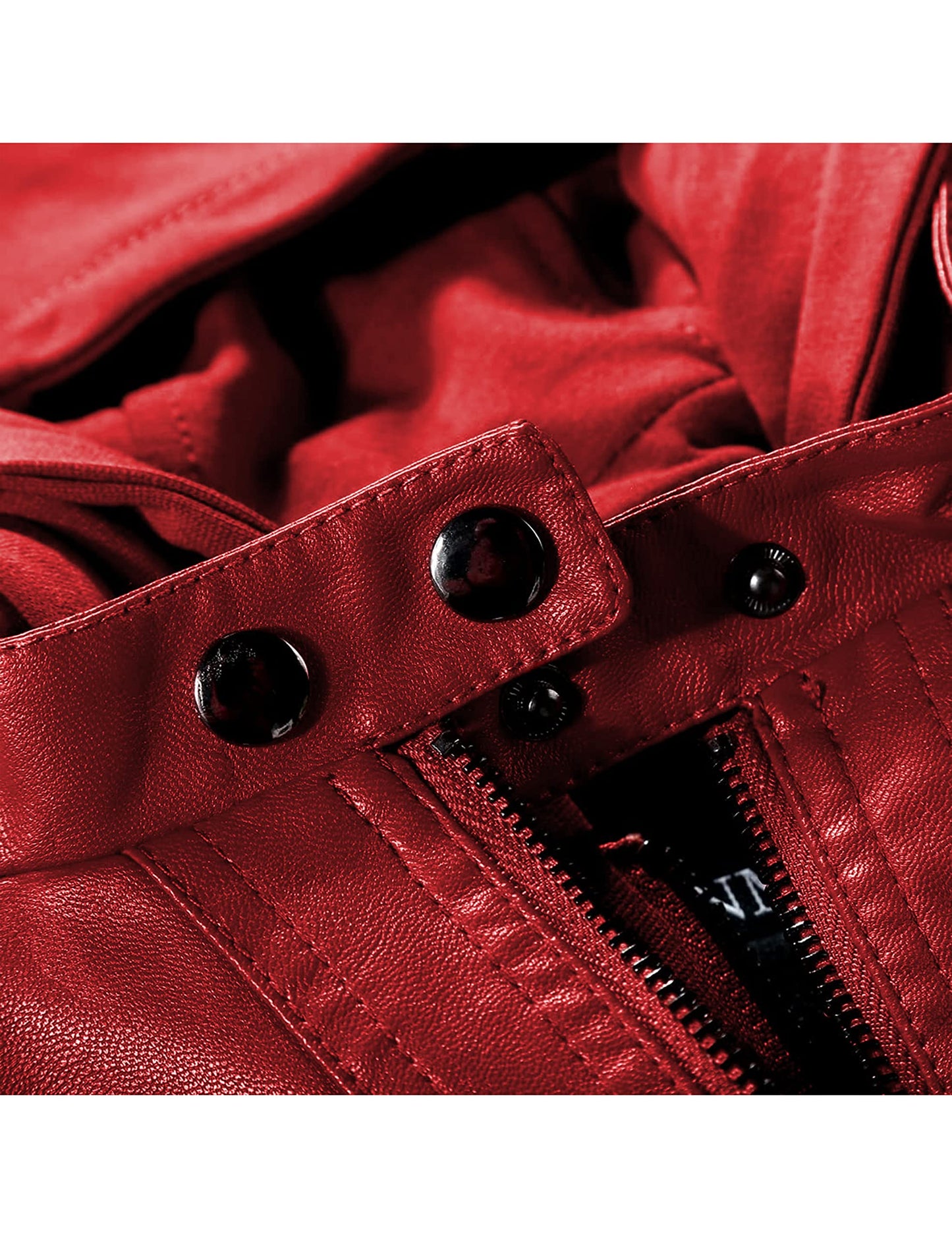 Tanming Womens Faux Leather Jacket Hooded Moto Biker Coat Outerwear Fall Fashion Outfits Winter Clothes