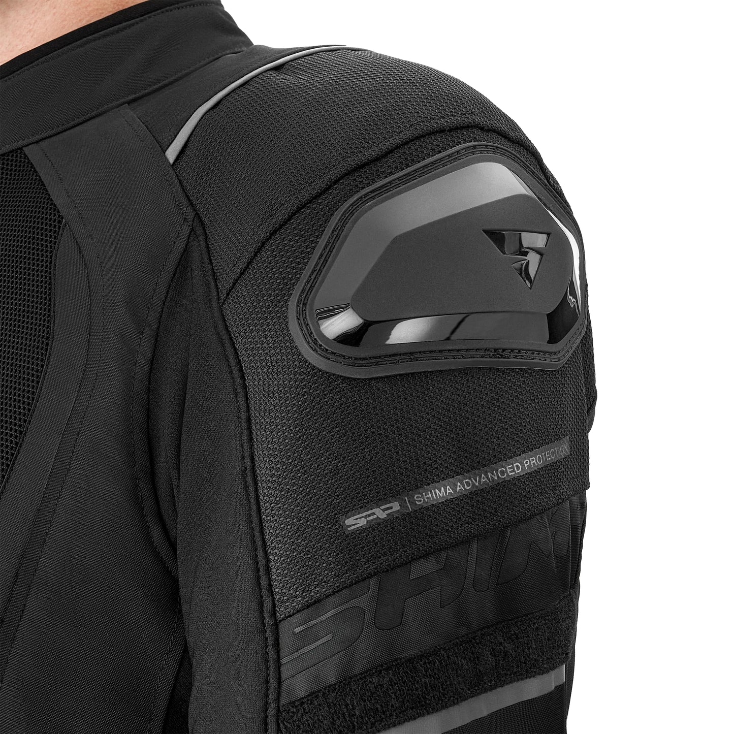SHIMA MeshPro 2.0 Motorcycle Jacket for Men AirForce Back Protector Armour Riding Motorbike Jackets Summer Mesh Bikers Ventilated Lightweight Armoured Bike Textile Motorcycles (Mens, Black, XXL)