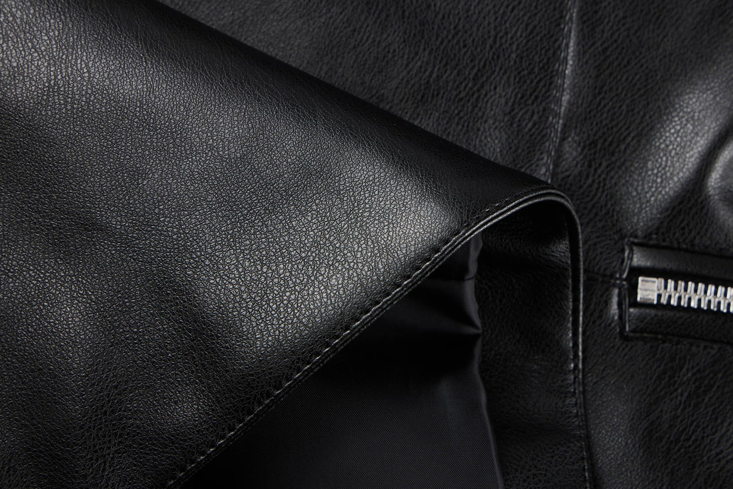 RISISSIDA Women Faux Leather Jacket,Premium Motorcycle Jacket,Vegan Pleather Fall Spring Fashion,Quilted Sleeves,Multi-Zipper Pockets,Asymmetrical Biker Style,Casual Stylish Coat Lapel Black 636 L