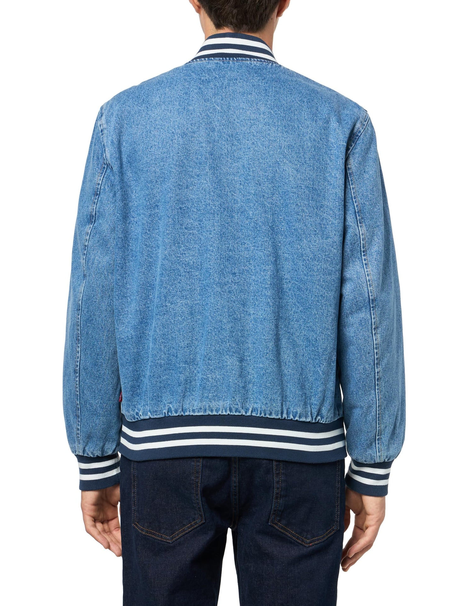 Levi's Men's Varsity Denim Bomber Jacket, Denim, Medium