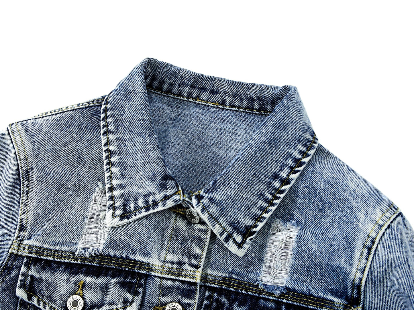 Kedera Denim Jacket for Women Distressed Jean Jackets Button Up Vintage Western Trucker Jacket