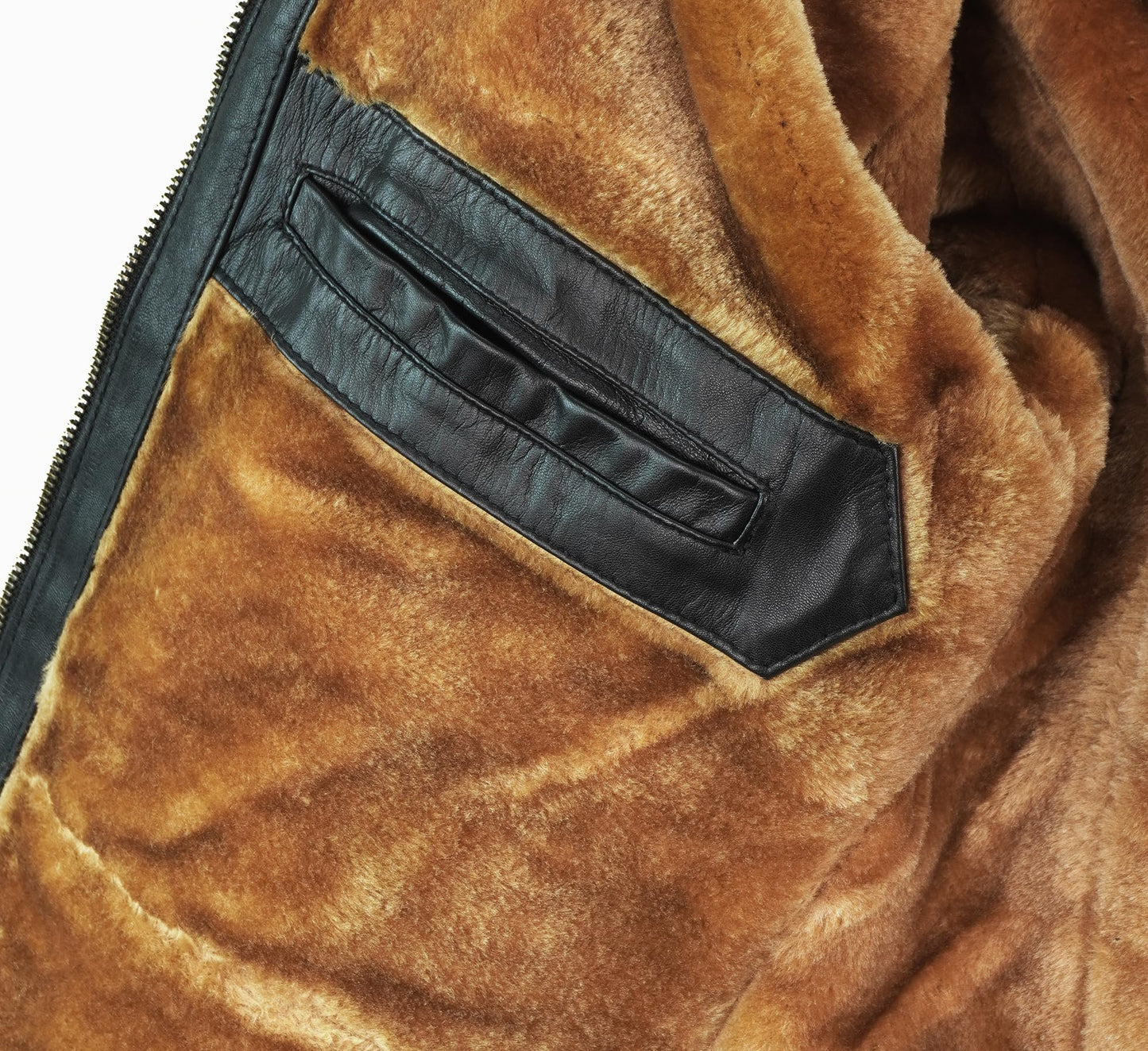 LP-FACON Womens B3 Brown Shearling Bomber Jacket - Winter Aviator Pilot Sheepskin Black Leather Jacket Removable Hoodie