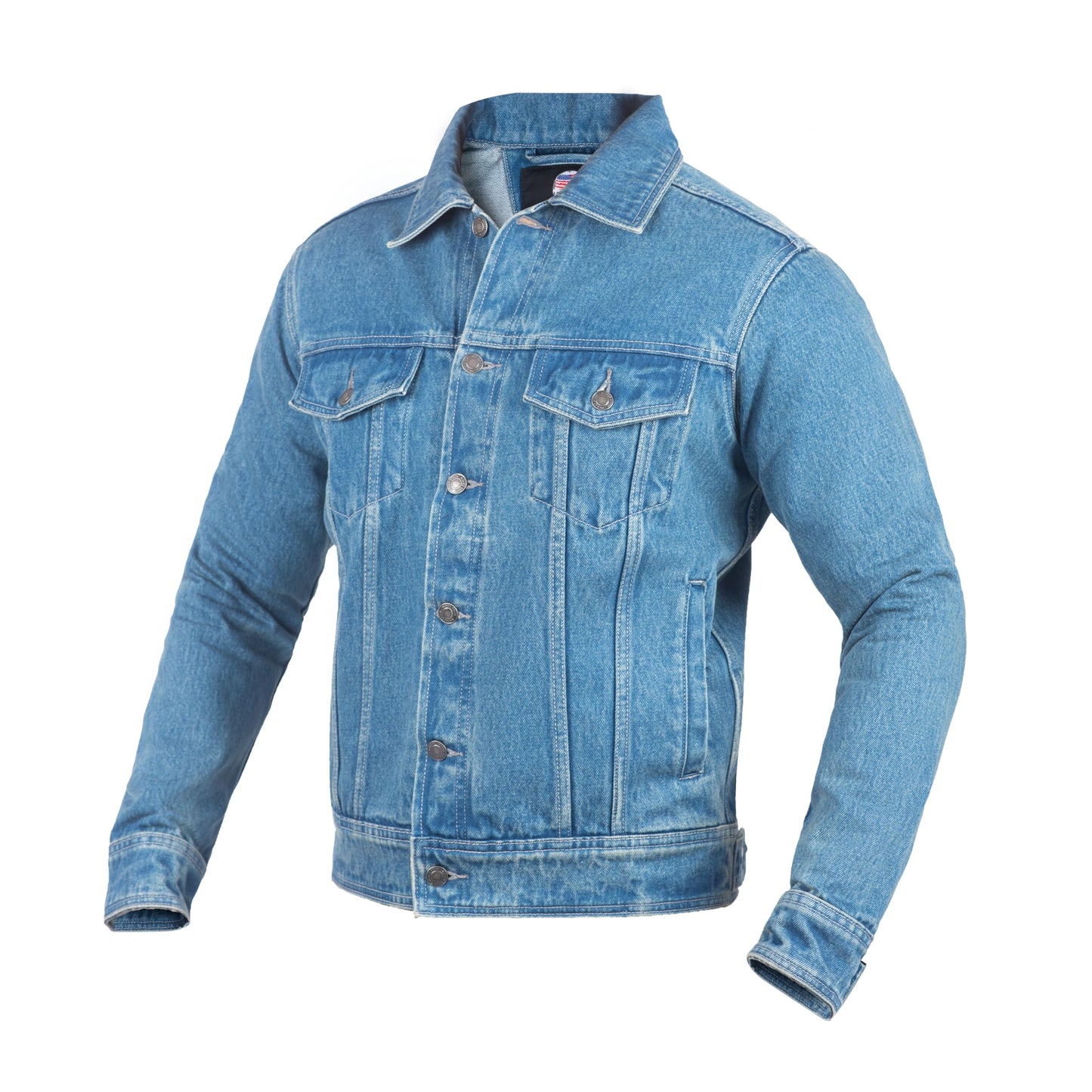 WICKED STOCK motorcycle jacket men 13 OZ denim Jacket Button closure jeans jacket Casual Rugged Wear trucker jacket men with multiple sizes.