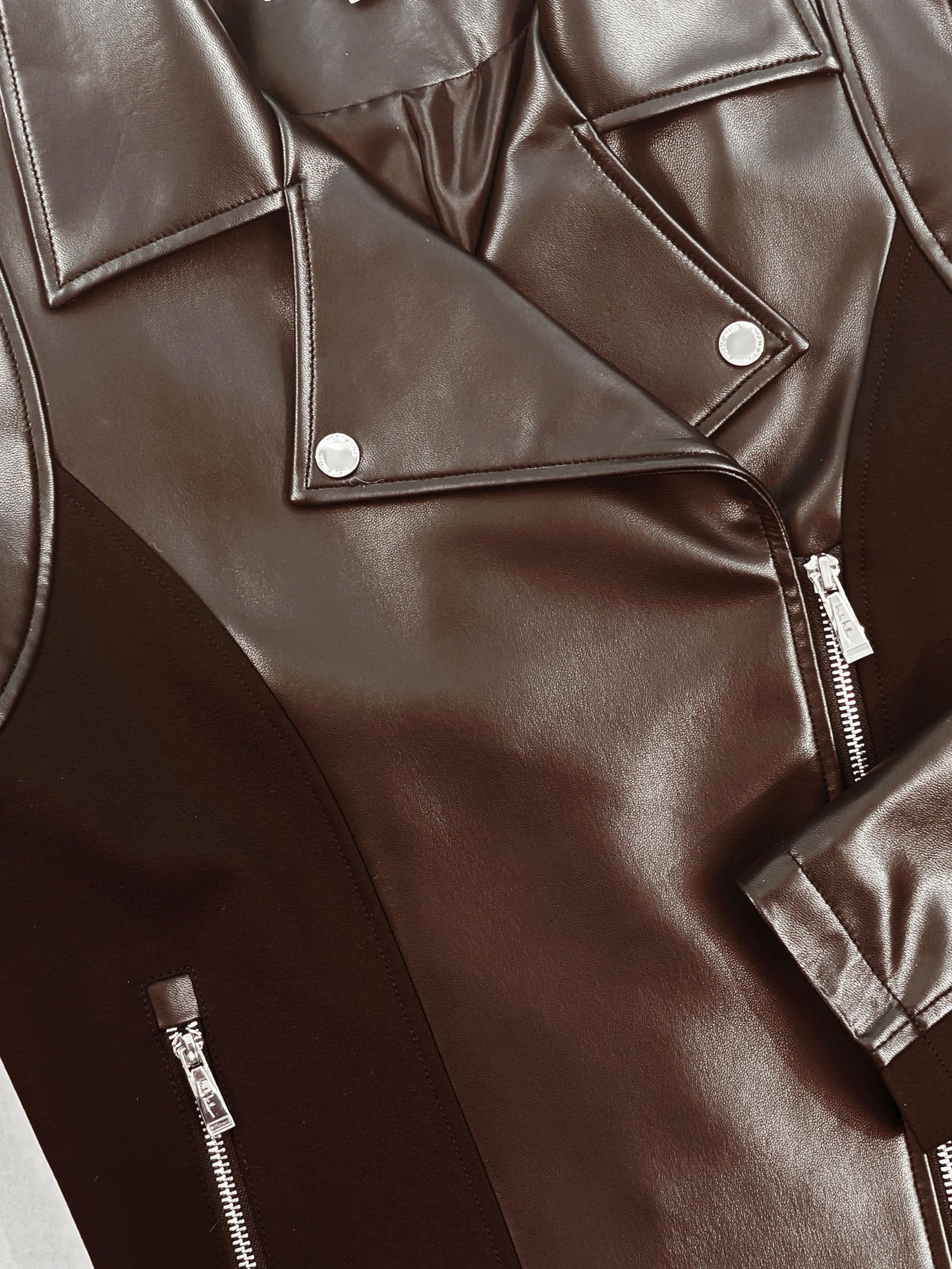 Nicole Miller Women's Leather Moto Jacket With Asymmetrical Zipper Biker Jacket with Zipper Pockets Sizes S–XL