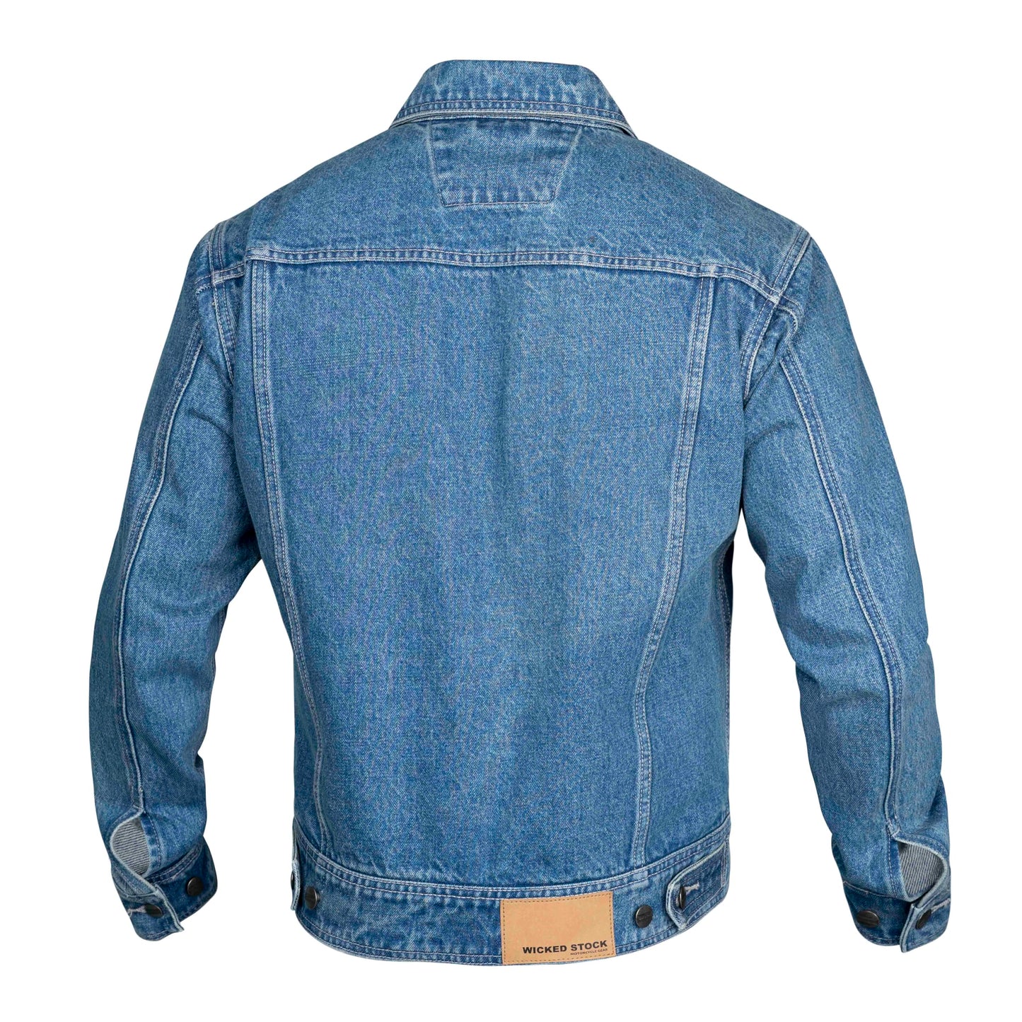 WICKED STOCK motorcycle jacket men 13 OZ denim Jacket Button closure jeans jacket Casual Rugged Wear trucker jacket men with multiple sizes.