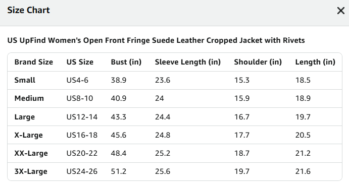 UpFind Women's Fringe Faux Suede Leather Jackets Fashion Fall Western Tassel Motorcycle Cropped Open Front Coats with Rivets, Dark Brown/Large