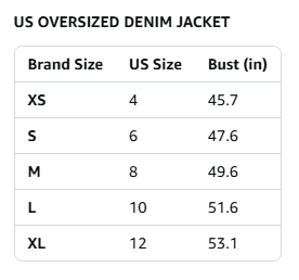 Just Quella Jean Jacket Women Black Oversized Denim Jacket (L, Black)